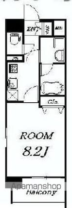 グランマノワール[1K/27.71m2]の間取図