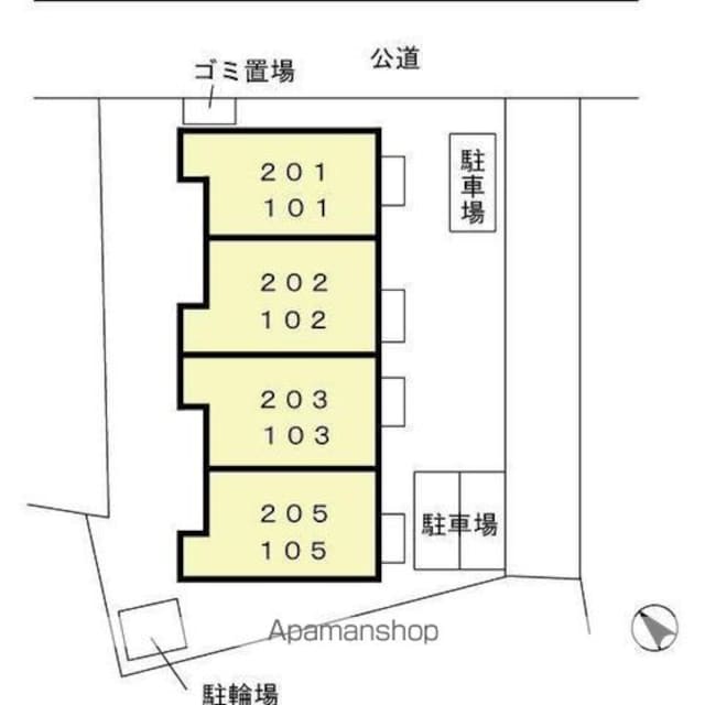 グランモア　オザキ[1LDK/31.56m2]の配置図