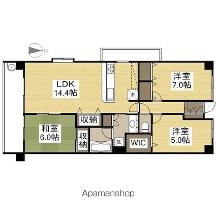 ビ・ウェル津島京町[3LDK/79.04m2]の間取図