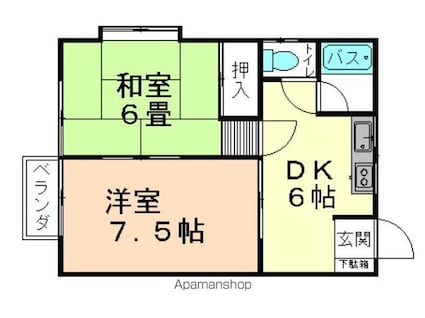 チェリーコーポ[2DK/37.12m2]の間取図