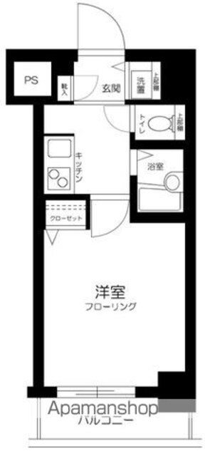 東京都江東区東陽１丁目[1K/21.22m2]の間取図