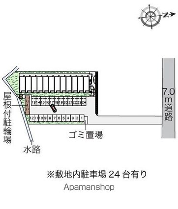 レオネクストヤマヨシ[1K/25.89m2]の配置図