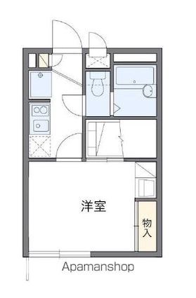 レオパレス四季[1K/19.87m2]の間取図