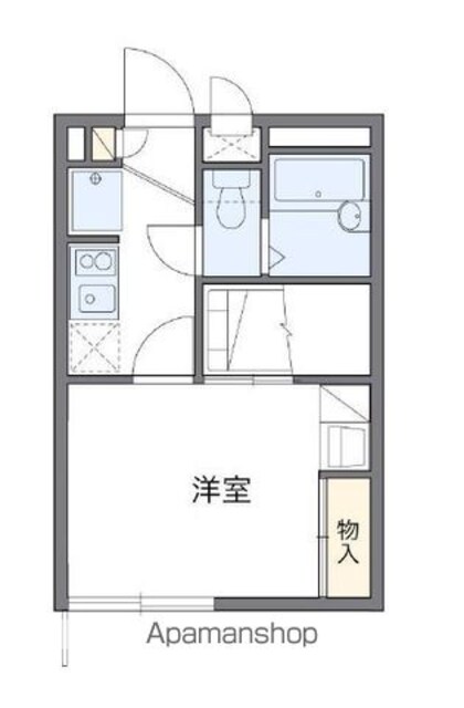 レオパレス四季[1K/19.87m2]の間取図