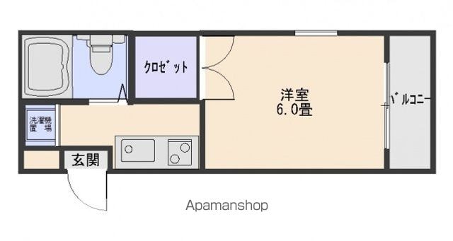 広島県広島市西区庚午北１丁目[1K/18m2]の間取図