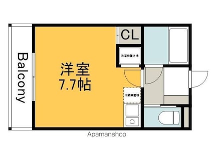 プレジャーコーポ三宅[1R/19.8m2]の間取図