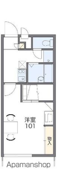 香川県高松市屋島中町[1K/23.18m2]の間取図