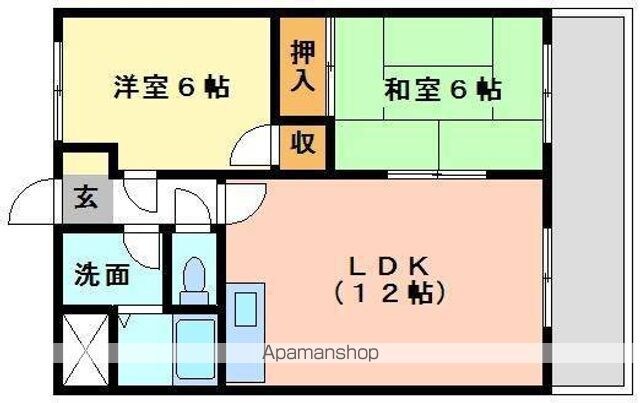 ウィンズ長戸[2LDK/56.85m2]の間取図