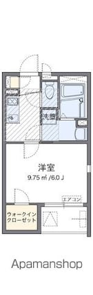 ミランダドエル[1K/22.04m2]の間取図