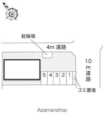 レオパレスジュネス栗東[2DK/40.95m2]の配置図
