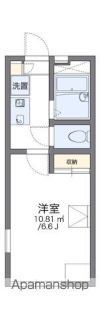 レオパレスリレーション[1K/19.87m2]の間取図