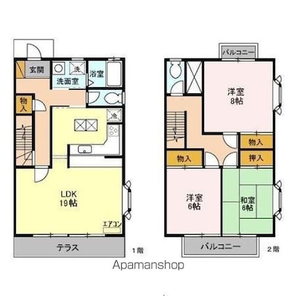 ヴェルドミール青葉台　ＡＢＣＤ[3LDK/99.91m2]の間取図
