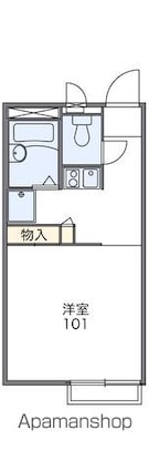 レオパレスグランシャリオ[1K/20.28m2]の間取図