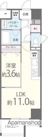 大阪市西区南堀江のマンションの間取り