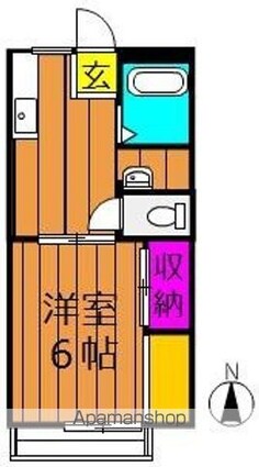 アンダンテ福井　Ｂ[1K/27.08m2]の間取図