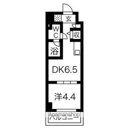 エルフォルテ東京ＥＡＳＴ[1DK/25.35m2]の間取図