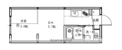 広島県広島市南区仁保２丁目[1R/21.02m2]の間取図