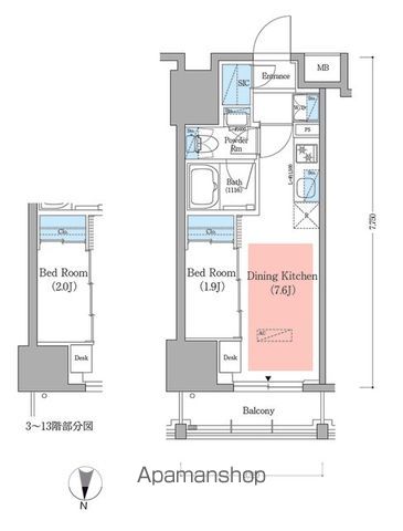 【アーバネックス深川住吉Ⅲの間取り】