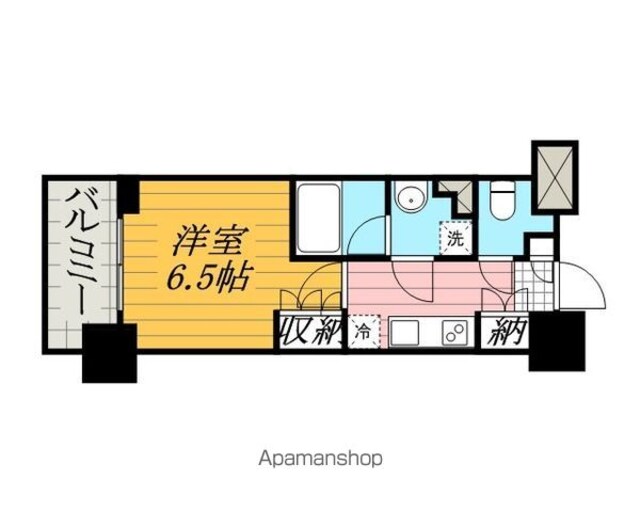 パークアクシス両国[1K/25.04m2]の間取図