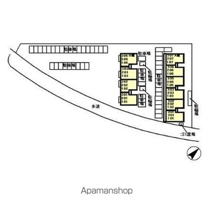 サニーリヴ　Ｂ[2LDK/60.88m2]の配置図
