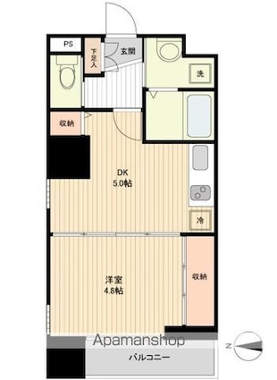 Ｌａ　Ｄｏｕｃｅｕｒ片平[1DK/31.19m2]の間取図