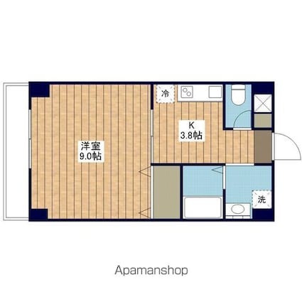 ロイアルコート桑原[1K/30.68m2]の間取図