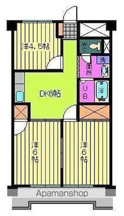 第８１杉フラット[3DK/50.6m2]の間取図