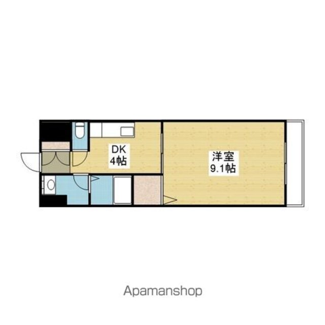 第３マンションふじ[1K/30.24m2]の間取図