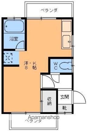 サンコーポＫＹ[1R/21.87m2]の間取図
