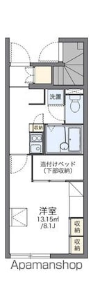 レオパレススタイリッシュコート[1K/23.61m2]の間取図