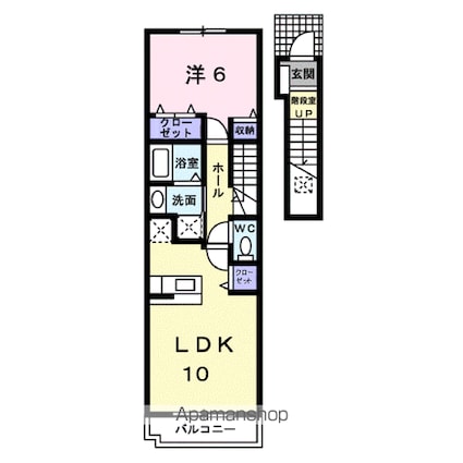 アイリー　グローブ[1LDK/42.8m2]の間取図