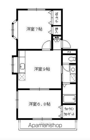 アネックス内橋Ｃ棟の間取り