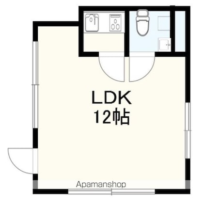 サンライト関戸[事務所/21m2]の間取図