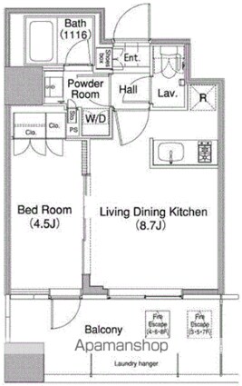 東京都豊島区東池袋３丁目[1DK/31.75m2]の間取図