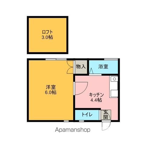 福岡市西区愛宕のアパートの間取り