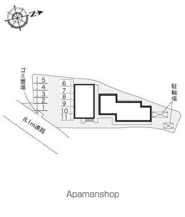 レオパレス横木[1K/23.18m2]の配置図