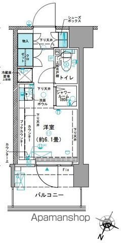 コムレジ赤羽　学生棟の間取り