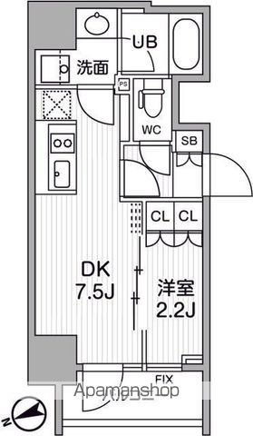 シーズンフラッツ浅草言問通りの間取り写真