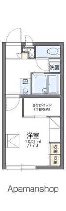 レオパレス隼Ⅱ[1K/21.81m2]の間取図