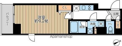 ＧＲＡＮ　ＰＡＳＥＯ日本橋三越前[1K/29.29m2]の間取図
