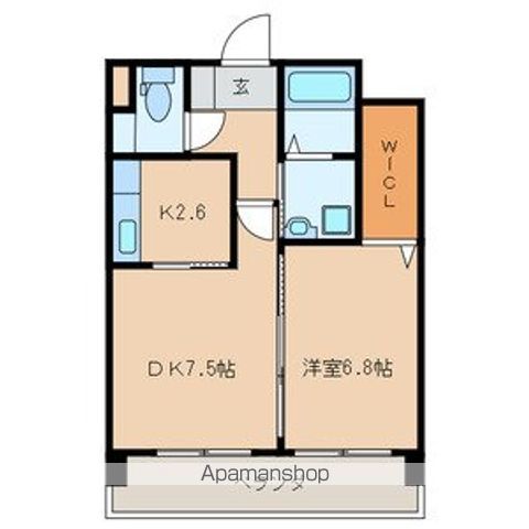 福岡市東区筥松のマンションの間取り