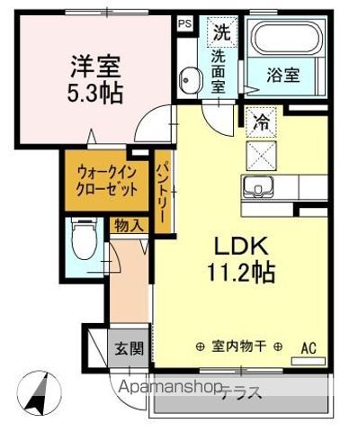 立川市栄町のアパートの間取り