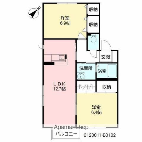 アヴェニールパルク21 B棟の間取り写真