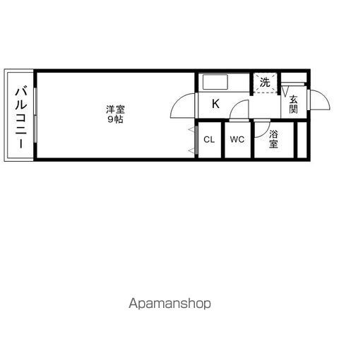 【福岡市中央区平和のアパートの間取り】