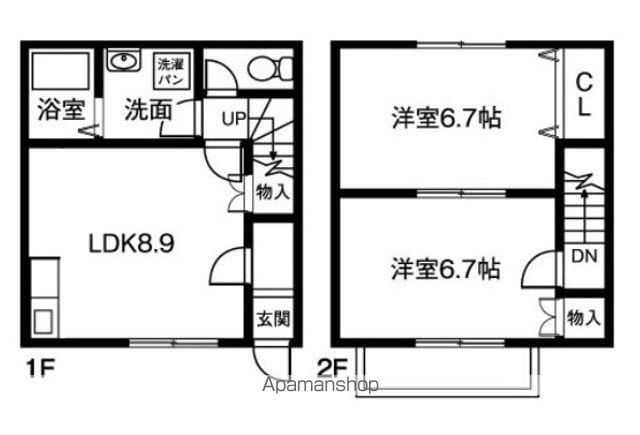 名鉄常滑線 榎戸駅 徒歩8分 2階建 築27年の間取り写真