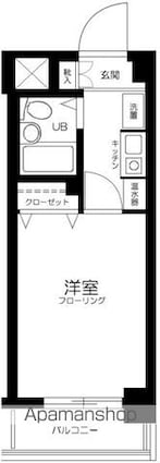 クラッセ国際コーポ池袋[1K/16.74m2]の間取図