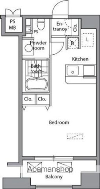 ピアネッタ汐留[1R/30.16m2]の間取図