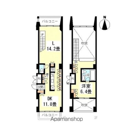 Ｎ３ユニテ[1LDK/80.1m2]の間取図