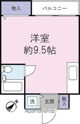 アパルトマンＩＩ[1R/21.81m2]の間取図