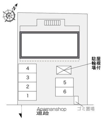 レオパレス楓[1K/23.18m2]の配置図